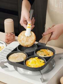 1个不粘花岗岩煎锅，带耐热手柄，多功能早餐煎锅，适用于燃气灶和电磁炉。 - 彩色 - 查看 6