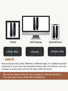 24-Inch Synthetic Long Straight Claw Clip Ponytail Wig, Heat Resistant, Suitable For Women's Daily Wear. - Multicolor - View 7