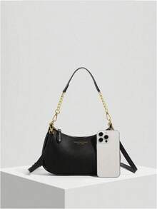 Shoulder Bags For Women Cute Hobo Tote Handbag Under The Arm Purses Mini Clutch Purse With Zipper Closure,NEW YEAR - 黑色 - 查看 4