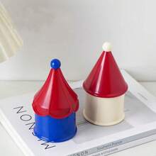 1个北欧风多巴胺灵感创意可爱家用牙线架、牙签盒、棉签收纳盒 - 彩色 - 查看 5