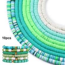 10pcs Colorful Soft Clay Spacers, Jewelry Making Spacers, DIY Beading Necklace Bracelet Supplies