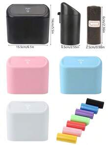 Kosz na śmieci do samochodu z pokrywą, szczelna konstrukcja, możliwość przechowywania chusteczek, obierków i innych śmieci, wielofunkcyjny kosz na śmieci do samochodu, łatwy do czyszczenia i demontażu, odpowiedni na przednie i tylne siedzenia, do biura i domu, odpowiedni zarówno dla mężczyzn, jak i kobiet, idealny wybór do organizacji samochodu i doskonały dodatek do wnętrza. - Czarne - Zobacz 12