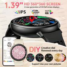 KENPANG 2026 New Men's & Women's GPS Outdoor Sports Smart Watch 1.39" HD AMOLED Full Touch GPS Trajectory 100+ Sports Modes Fitness Tracker Bluetooth Call Voice Assistant 100+ Dials Compatible With IOS & Android - Multicolor - View 4
