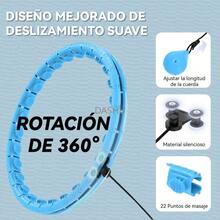 con Peso para Pérdida de Peso en Adultos, Aro Fitness Infinito de 26 Eslabones (56 Pulgadas), Ideal para Mujeres Adultas - azul - Ver 4