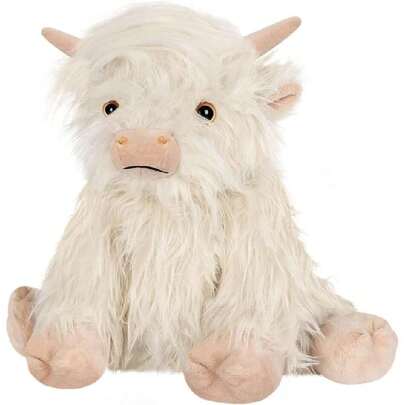 Peluche para Microondas, Juguete de Peluche de Vaca Montañosa para Microondas, la Hora de Dormir, Mimos y Compañía, Dolor y Alivio del Dolor, Más Cálido Perezoso Animal de Peluche, Blanco,39228069