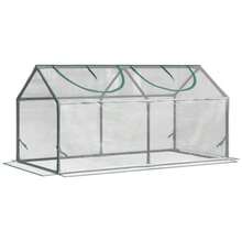 Foil Greenhouse With Window, PVC Greenhouse 120x60x60 Cm, Transparent Tomato House & Cold Frame For Plants
