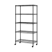 Seville Classics Solid Steel Wire Shelving Storage Unit Adjustable Shelves Organizer Rack for Home Kitchen Office Garage Bedroom Closet Black 5-Tier 30" W x 14" D New Model - 5 niveles 30 W x 14 D NUEVO MODELO - Ver 7