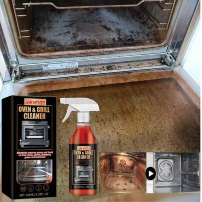 Heavy Duty Oven Cleaner - For Cleaning Stubborn Grease And Grime In Ovens, Microwaves And Other Small Appliances. Portable And Easy To Use, Effective For Removing Stubborn Grease And Burnt Stains In Ovens And Pans. An Excellent Gift For Friends And Family, Especially For Holidays And Valentine's Day (Random New Or Old Version Shipped)