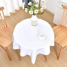 [Free Shipping]Small Square Tablecloth 36x36 Inch Washable Polyester Side Table Cloth Solid White Heavy Duty End Table Cover For Dining Home Party - White36inchx36inchSquare - View 9