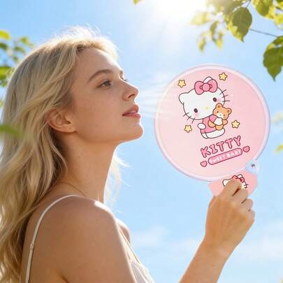 Sanrio 3pcs Hello Kitty & Kuromi Foldable Hand Fan, Portable & Stylish Summer Cooling Accessory, Retro Anime Home Decor & Photography Prop, Delicate Fan Merchandise Gift For Women