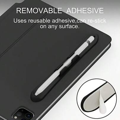 Secure Silicone Apple Pencil Holder Case, Adhesive Stylus Slot For IPad & Most Android Tablets, Compatible With Apple Pencil 1st/2nd Gen/Pro, Sticky Pencil Sleeve For Easy Carry, Perfect For Study, Work, Drawing & Travel, Anti-Lost Tablet Accessory