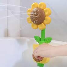 向日葵淋浴玩具 | 婴幼儿洗澡玩具，游泳池喷水玩具，卡通向日葵，男孩女孩戏水玩具配件 - 彩色 - 查看 3