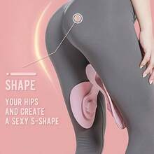 2pcs Kegel Exercise Device And 8-Shaped Resistance Bands, Beautiful Legs And Back Fitness Equipment, Female Pelvic Floor Muscle Exerciser, Inner Thigh Trainer, Leg Exerciser, Yoga, Pilates, Stretching - Pink - View 5