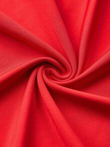 abyoxi 女士红色不对称领口单肩系带露脐上衣搭配荷叶边迷你裙，修身两件套，性感甜美休闲时尚风格，适合日常穿着、派对、约会、新年、春节、情人节等各种场合。紧身露脐上衣搭配迷你裙，春夏必备单品。 - 紅色 - 查看 7