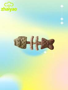 猫咪洁齿棒，天然鱼骨形状磨牙玩具，含猫薄荷，猫咪牙齿护理工具 - 彩色 - 查看 9