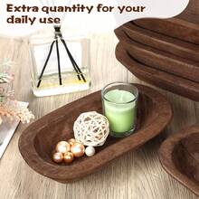 10 Pack Wooden Dough Bowls Bulk Rustic Dough Bowls Hand Carved Wood Bowl Dining Room Paulownia Bowls For DIY Home Crafts Making Farmhouse Fruits Supplies Decoration - màu nâu - Xem 6