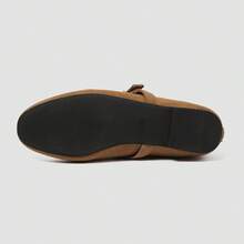 Women's Solid Color Mary Jane Shoes, Simple Design - Rust Brown - View 4