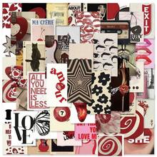 50pcs Y2K Aesthetic Cute Retro Female Poster Stickers, Y2K Style Stickers, Aesthetic Stickers, Y2K Style Cool Stickers, Waterproof Vinyl Material, Suitable Laptop, Phone, Car, Skateboard, Bottle, Scrapbook, Computer, Diary, Etc. - 彩色 - 查看 1