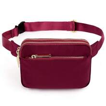 UTO Fanny Pack For Women Crossbody  Fashion Belt Purse Chest Waist Hip Bumbag For Outdoor Shopping Travel HiFKing - NylonRed - 查看 8