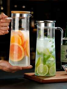 1pc Large Capacity Leakproof Water Bottle With Lid - Plastic Sealed Juice And Iced Tea Dispenser, Wide Mouth Easy Pour Design, Suitable For Parties And Cold Brew Coffee - Multicolor - View 12