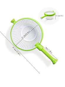 1pc Multi-Function Vegetable & Fruit Washing Machine, Salad Spinner Dryer, Home Kitchen Fruit & Vegetable Draining Basket - Multicolor - View 2