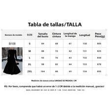 Vestido Largo de Alta Gama para Mujer | Tallas EUA 2026 | Nueva Colección Otoño-Invierno | Color Liso con Cuello Redondo | Manga Larga | Elegante y Sofisticado | Estilo Europeo y Americano - Negro - Ver 3