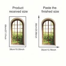 3D Simulation Green Window Scene Wall Stickers - Matte Finish Wall Decal - Self-Adhesive And Detachable - Suitable For Wall Papers, Doors, Windows, Cabinets, Etc, Home Decoration - Multicolor - View 8