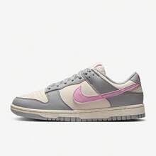 Nike Dunk Low (No Original Box), Comfortable And Stylish, Thin-Soled, Anti-Slip And Durable, Low-Top Sneakers, Women's, Grey/Pink. - Gray-pink - View 2
