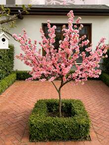 10/5/1件人造櫻花絲綢桃花，春季裝飾DIY花藝，適合花園、居家桌面中心裝飾、派對婚禮裝飾、庭院櫻花枝、仿真植物，適用於戶外室內房間、浴室、辦公室、露台、庭院、牆面、陽台花瓶裝飾 - 粉色 - 查看 10