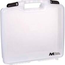 ArtBin 6960AB - Funda de transporte con base profunda, porttil, para arte y manualidades, 14.5 x 15 pulgadas, transparente - abierto - Ver 7
