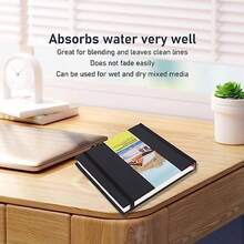 Cuaderno de Bocetos para Acuarela, Papel Libre de cido, Tapa Dura, Doble Cara para Medios Hmedos - como se muestra en la figura - Ver 7