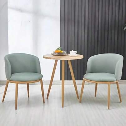Conjuntos de Mesa y Silla Familiar de Cedor y Deco con 2 Sillas Antecedor Mesa Reda Exter e Inter Mesa y Silla para 2 Personas Adecuado para Salón Balcón Verde