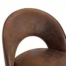 Barstools - 갈색+검정색+패브릭+금속+2개 세트 - 보기 11