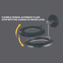 1套透明PVC鱼虾喂食器 | 耐用钩式水族箱喂食器，带清洁刷，无需电池 - 黑色 - 查看 7