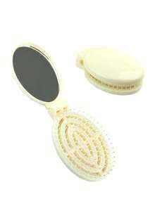 可折叠旅行镜发梳 便携式折叠口袋发梳 迷你梳子 小巧旅行按摩梳 男女通用 - 彩色 - 查看 14