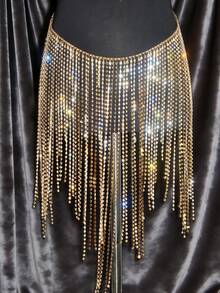 Waist Chain; Sexy, Glittering, Tassel, Crystal Skirt, Belly Dance, Body Chain, Performance Accessories, Western And European