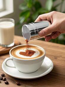 Wysokiej jakości pojemnik na przyprawy ze stali nierdzewnej z drobną siatką, odpowiedni do posypywania cukrem pudrem, a także do , cynamonu i kawy. Łatwy w czyszczeniu metalowy dozownik do przypraw, odpowiedni do domu, restauracji i kawiarni, pojemnik na przyprawy kuchenne, przybory kuchenne. - Srebro - Zobacz 3