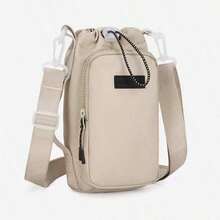 1pc Portable Water Bottle Bag, Crossbody Water Cup Holder With Adjustable Strap, Multifunctional Pouch For Travel, Hiking, Cycling With Phone Pocket - D - View 8