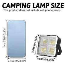 1pc Portable Solar Powered Camping Light, Handheld Commercial Lighting Emergency Lamp, Suitable For Outdoor Camping, Fishing And Lighting, 4 Lighting Modes, Rechargeable Li-Ion Battery, USB Rechargeable Emergency Light, Ideal For Camping, Holidays Like Valentine's Day, Mother's Day, Ramadan, Christmas, Halloween, Back To School - Black - View 5
