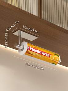 Self-Adhesive Cling Film & Paper Towel Holder, Bathroom Organizer, Cabinet Under Paper Towel Rack, Bathroom Tissue & Towel Rack - Multicolor - View 14