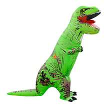 1件成人充气霸王龙服装，男女通用充气服装 - 全身主题奇装异服，适合万圣节、狂欢节、圣诞节和各种活动派对。 - 綠色霸王龍 - 查看 8