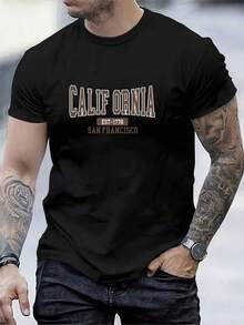 Camiseta de Manga Corta Holgada Casual Versátil con Estampado Divertido, para Vacaciones, Trabajo y Uso Diario - Negro 3 - Ver 2
