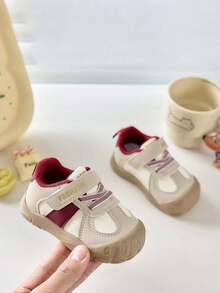 1双男女通用新款低帮运动鞋，软底防滑，适合婴幼儿休闲步行，时尚百搭儿童跑步鞋，适合春、夏、秋、冬四季穿着。 - 酒紅色 - 查看 2