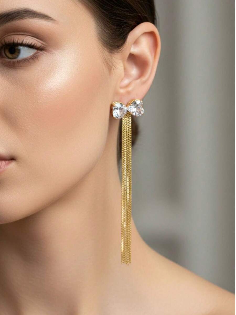 Gold Plated Earrings - Vàng - Xem 1