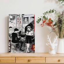 Kawakami Canvas Print: Ito Junji Anime, Ideal For Home, Office Wall Decor,Japanese Living Room Bedroom Wall Decor - Black - View 4