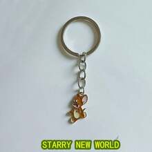 2pcs Cat And Mouse Keychain, Niche Japanese Style Couple/Best Friend Keyring, Tom And Jerry Keychain - Multicolor - View 4
