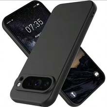 极简绒面质感手机保护壳，兼容 Pixel 6、7、6 Pro、7 Pro、8、8A、8 Pro、9、9A、9 Pro、10、10 Pro、10 Pro XL - 黑色 - 查看 1