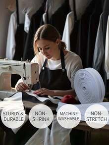 5米预折叠包边条，适用于缝纫、折叠弹性工艺品和家居装饰，多功能布料边缘装饰和服装点缀，缝纫饰边，工艺品，质地光滑，做工精细，经久耐用 - 彩色 - 查看 3