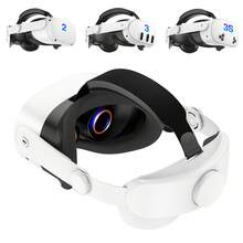 适用于 Quest 3S/ Quest 3/Quest 2 的可调节头带，可替换原装头带，增强支撑和舒适度，VR 头显配件，兼容 Oculus Meta Quest 3 头带，减轻面部压力，无需电池，增强支撑，可调节，舒适头带，礼品装 - 白色 - 查看 9