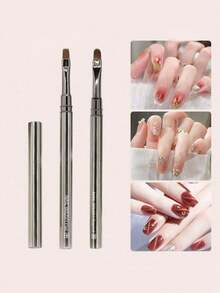 2 Pieces Of Gel Are Used To Build Nail Polish Brushes And Gel Nail Polish Brushes - Chocolate Brown - View 1